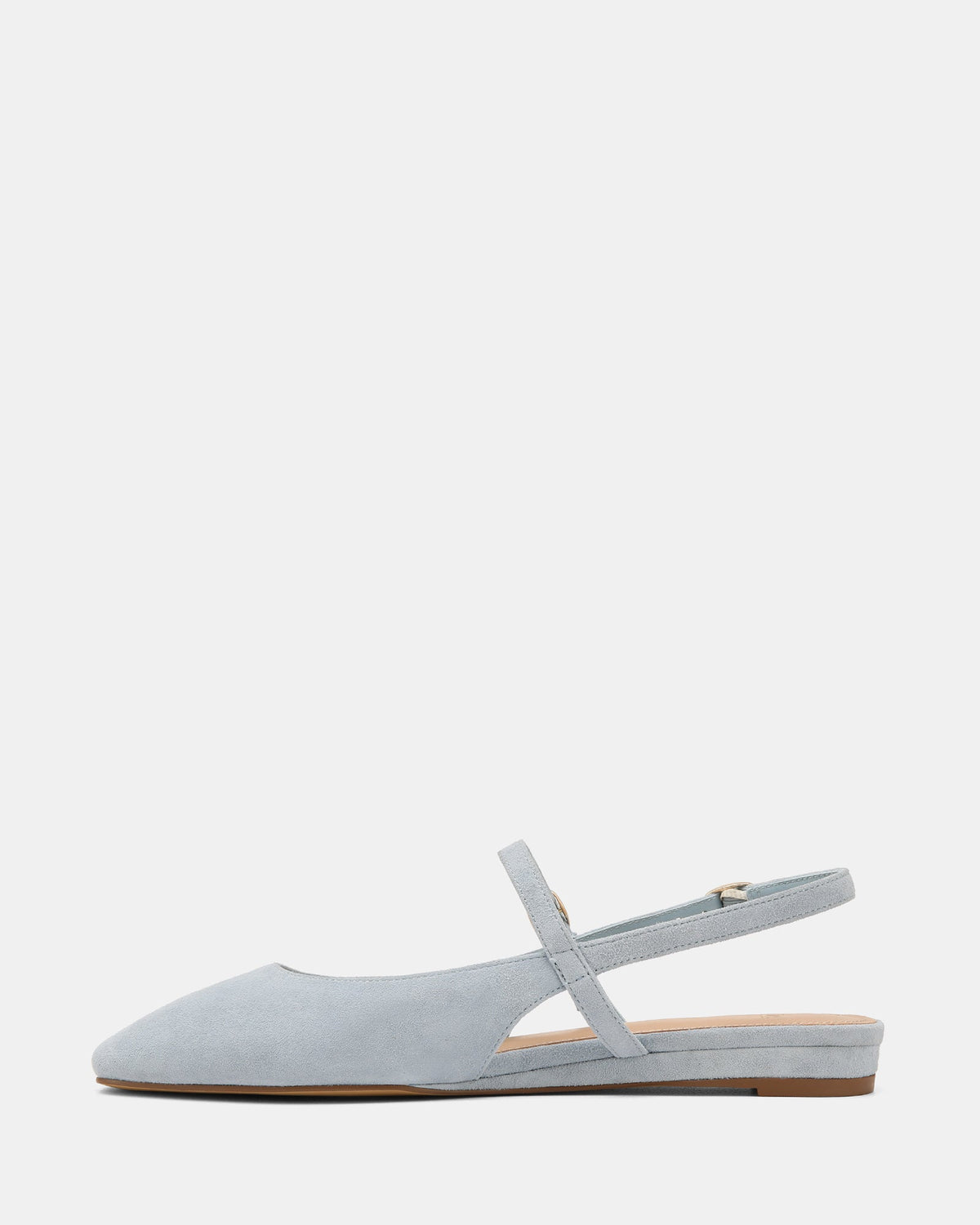 Dallas Dress Flats Soft Blue Suede