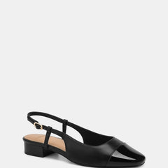 Dame Dress Flats Black Leather