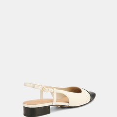 Dame Dress Flats Off White/Black