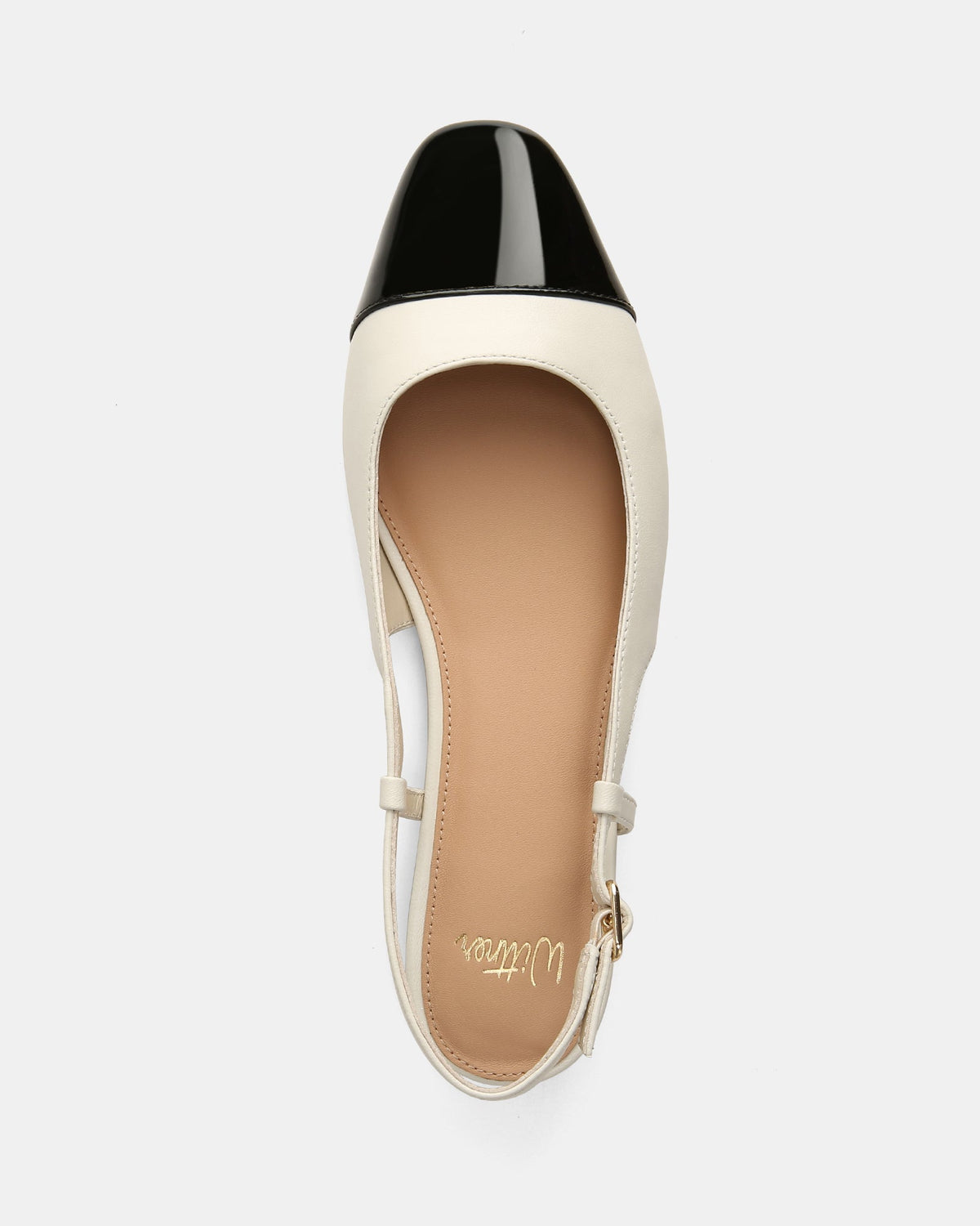 Dame Dress Flats Off White/Black
