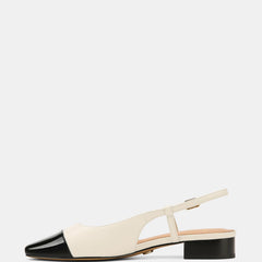 Dame Dress Flats Off White/Black