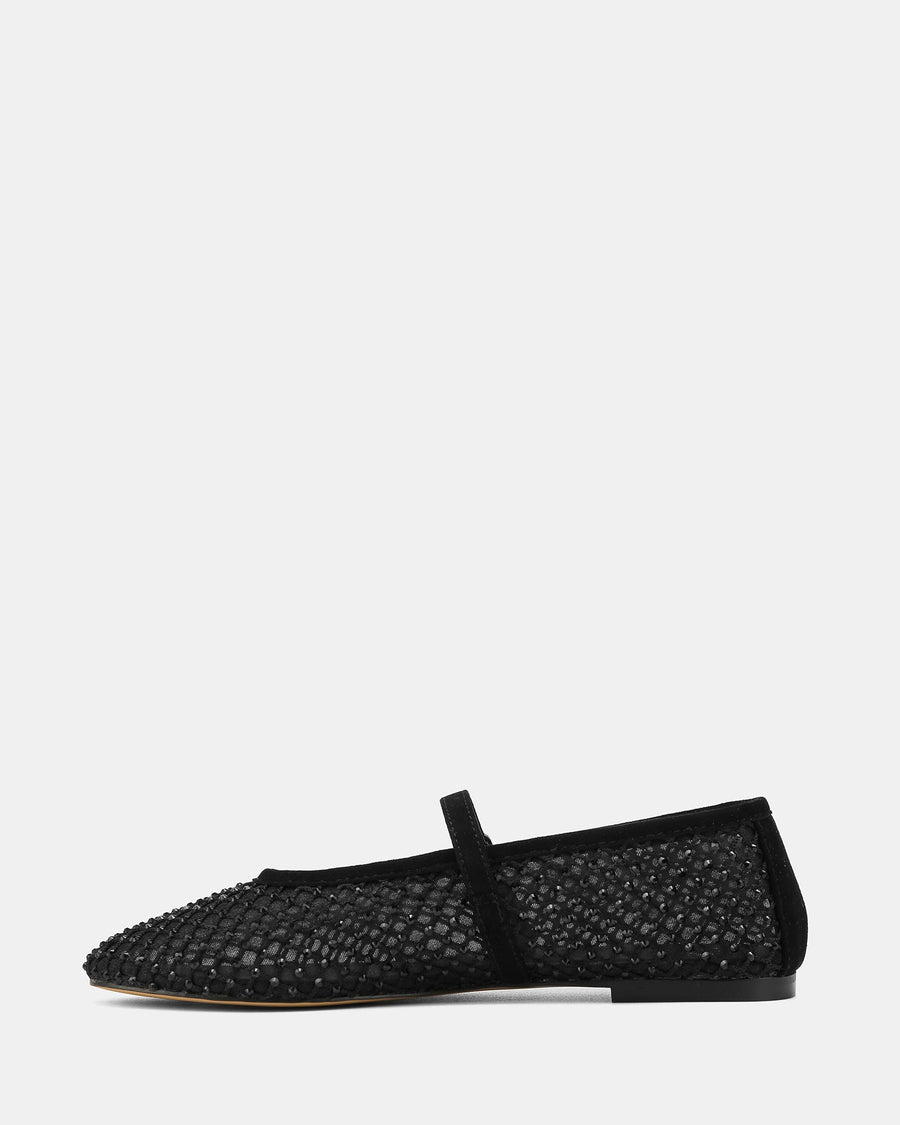 Dreamy Casual Flats Black Mesh/Leather