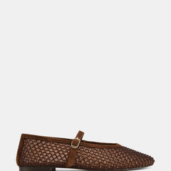 Dreamy Casual Flats Chocolate Mesh/Leather