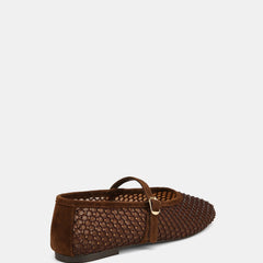 Dreamy Casual Flats Chocolate Mesh/Leather