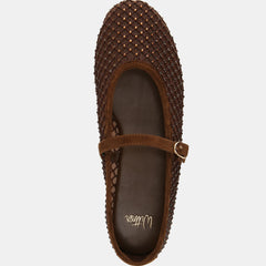 Dreamy Casual Flats Chocolate Mesh/Leather
