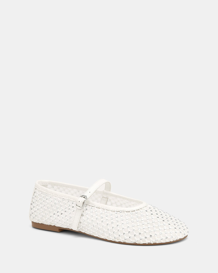 Dreamy Casual Flats White Mesh/Leather