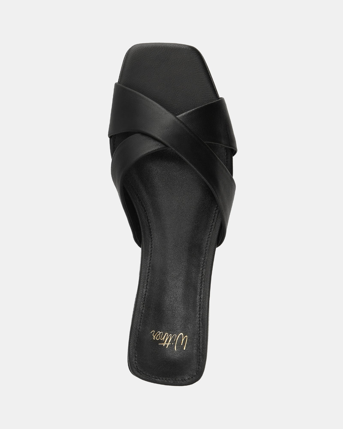 Emery Flat Sandals Black Leather