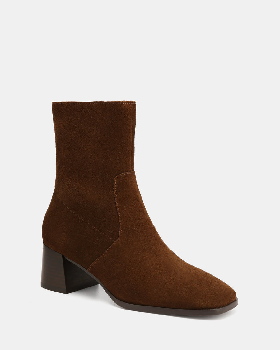 Gaylen Ankle Boot Dark Brown Suede