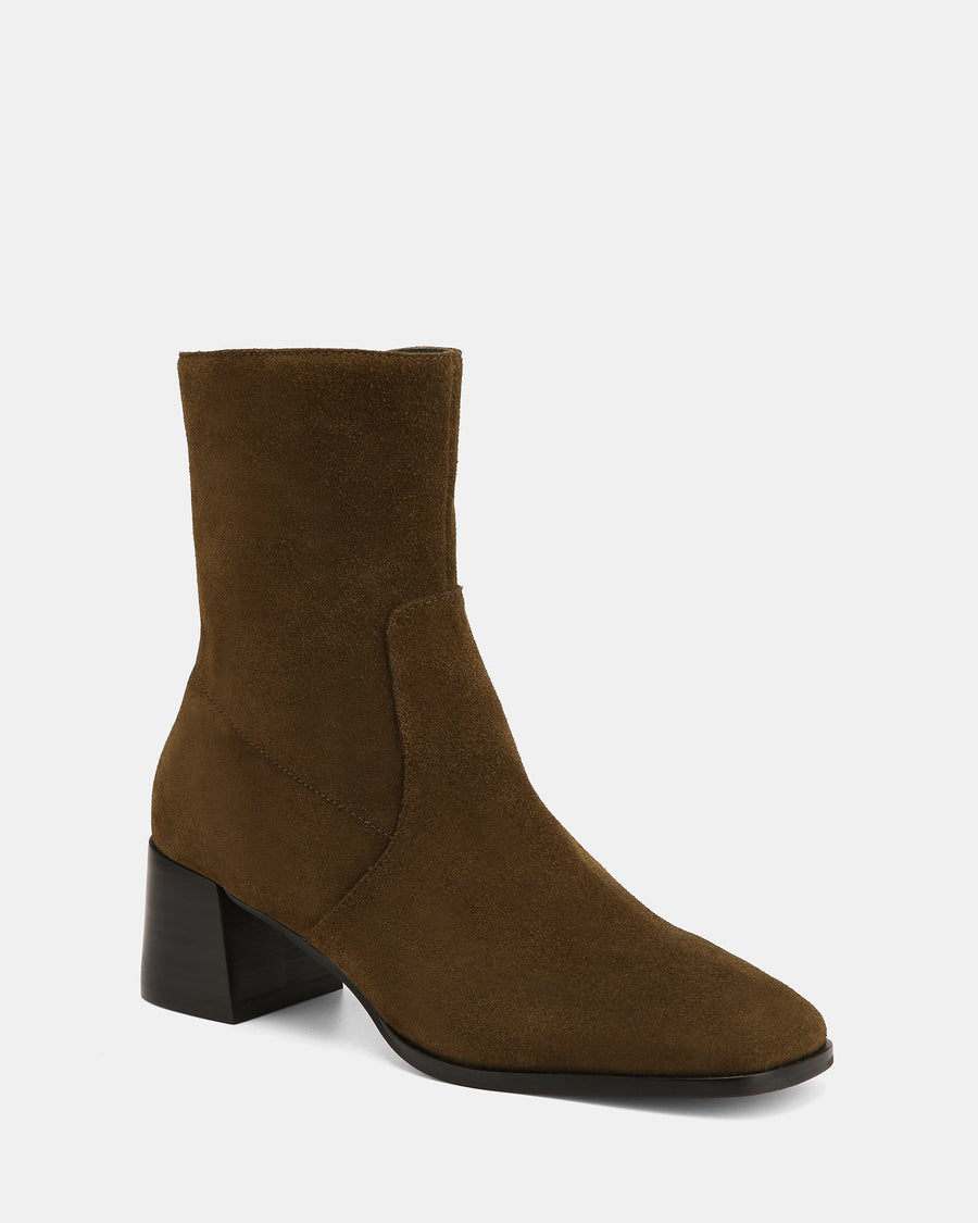 Gaylen Ankle Boot Olive Green Suede