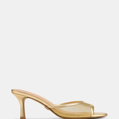 Gem Low Sandals Gold Mesh/Leather