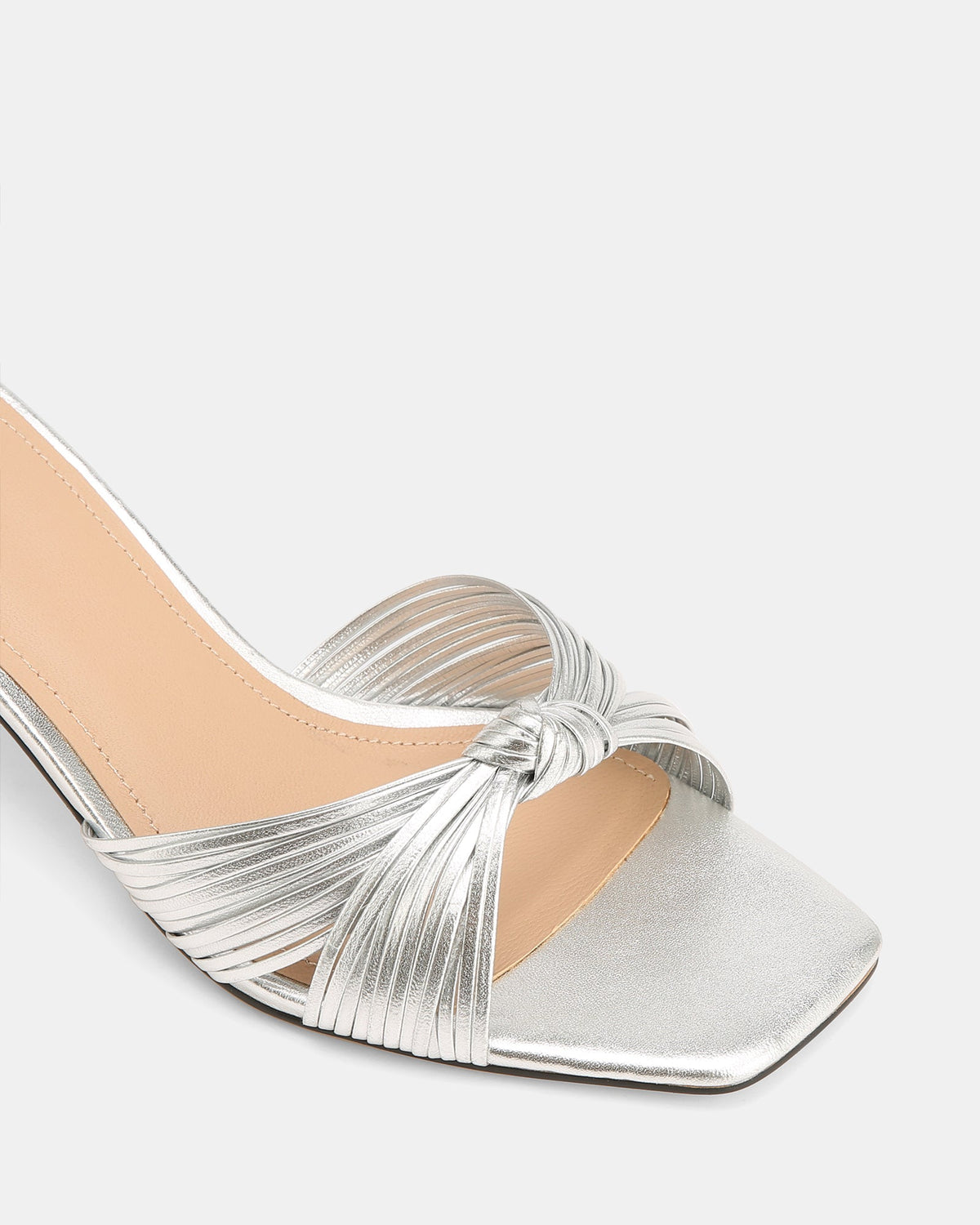 Gilda Low Sandals Silver Metallic Leather
