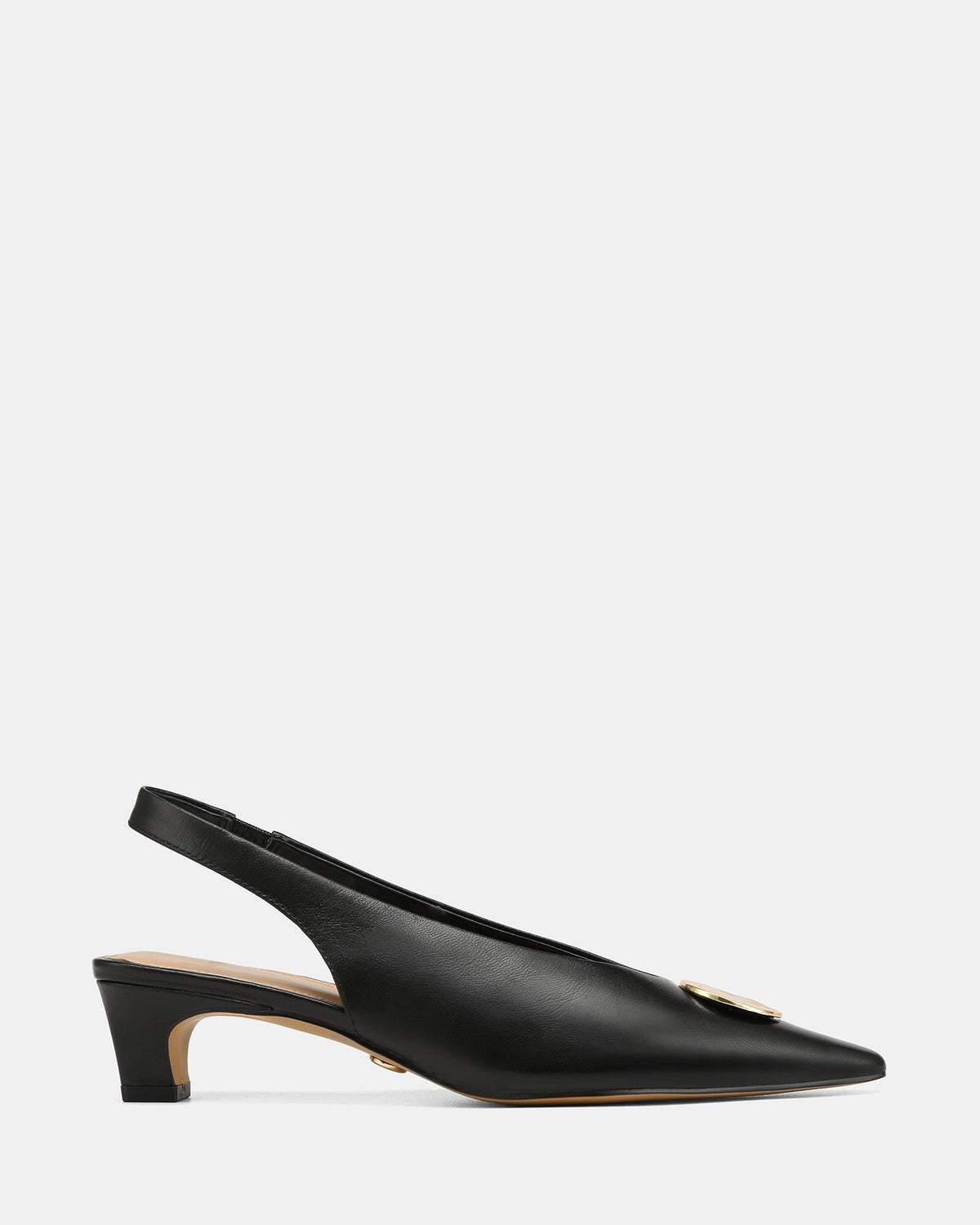 Goldie Low Heels Black Leather