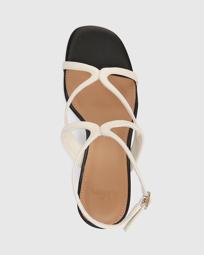 Radiance Off White And Black Leather