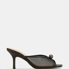 Irina Mid Sandals Black Mesh/ Leather