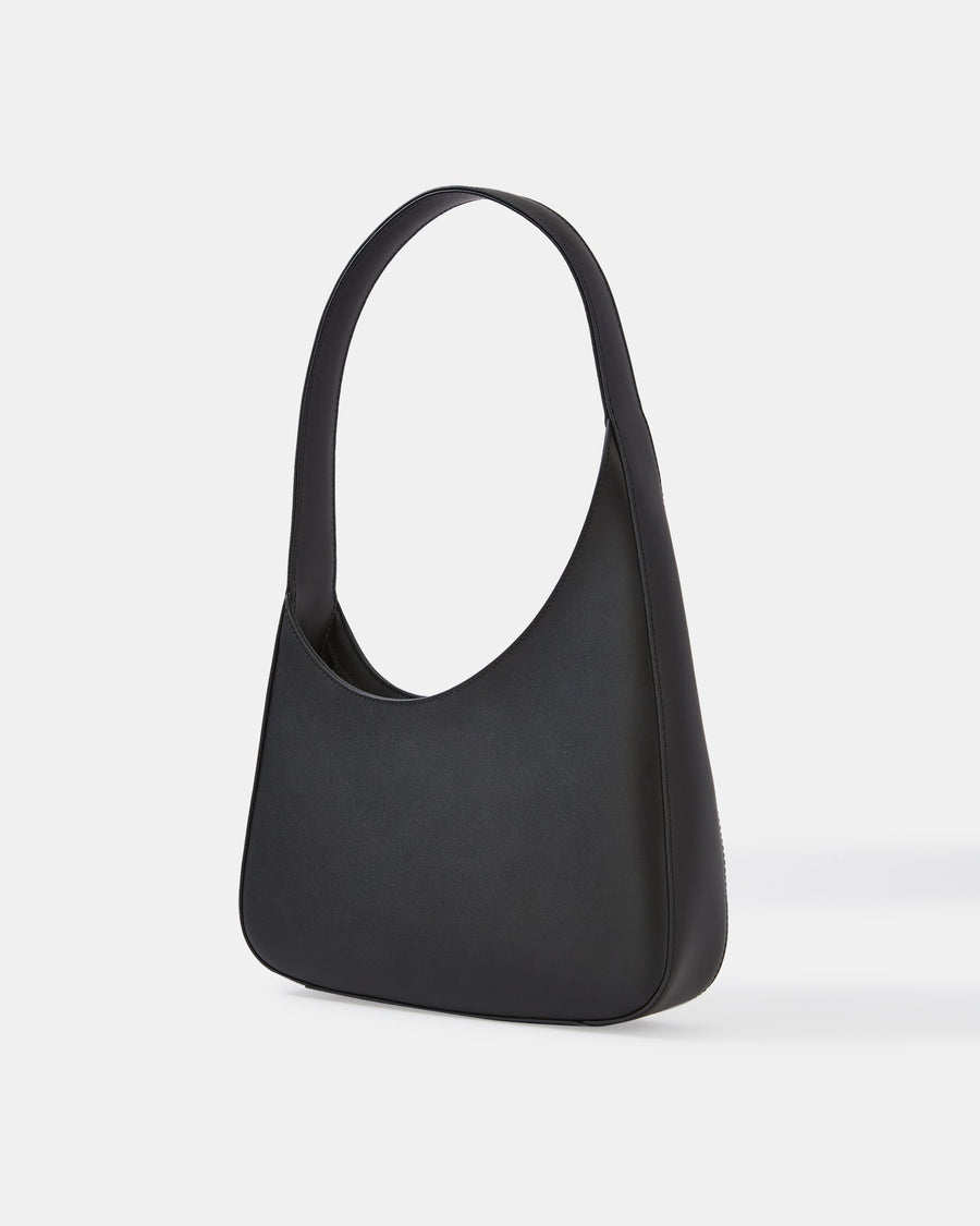 Isra Shoulder Bag Black Leather