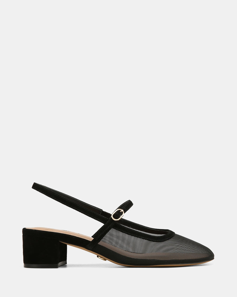 Jett Mid Heels Black Mesh/Leather