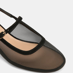 Jett Mid Heels Black Mesh/Leather