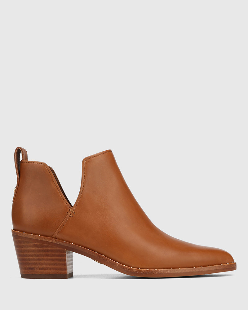 Jiya Ankle Boot Havana Tan Leather