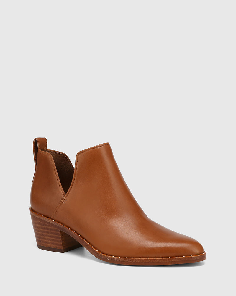 Jiya Ankle Boot Havana Tan Leather