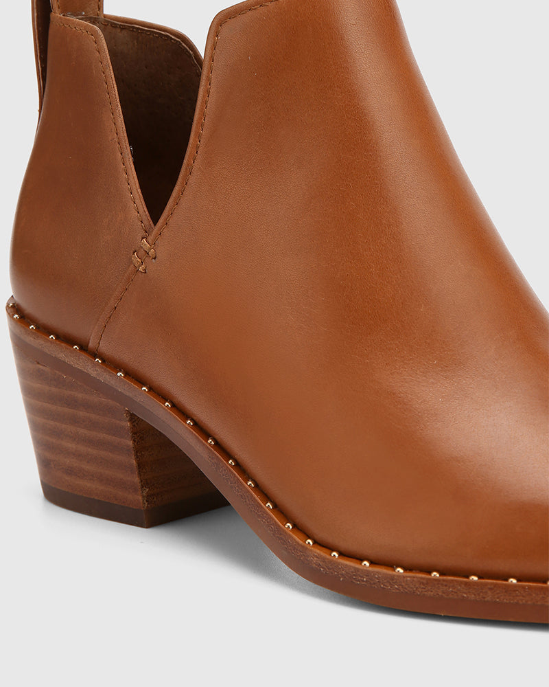 Jiya Ankle Boot Havana Tan Leather