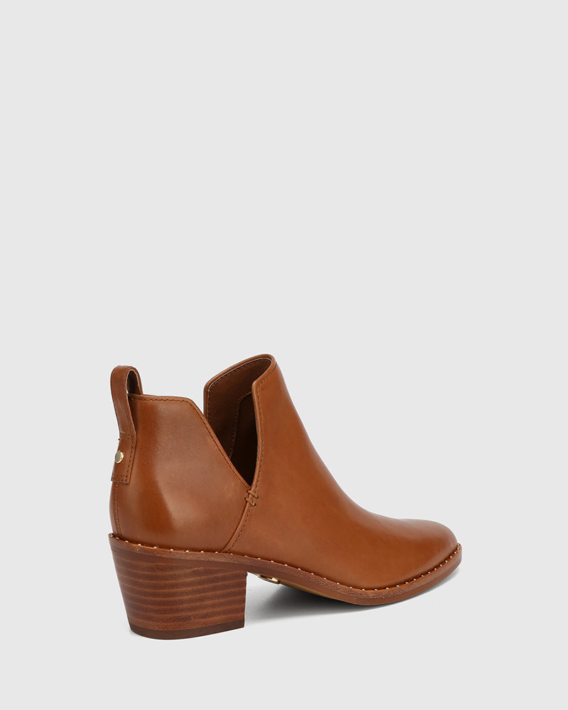 Jiya Ankle Boot Havana Tan Leather