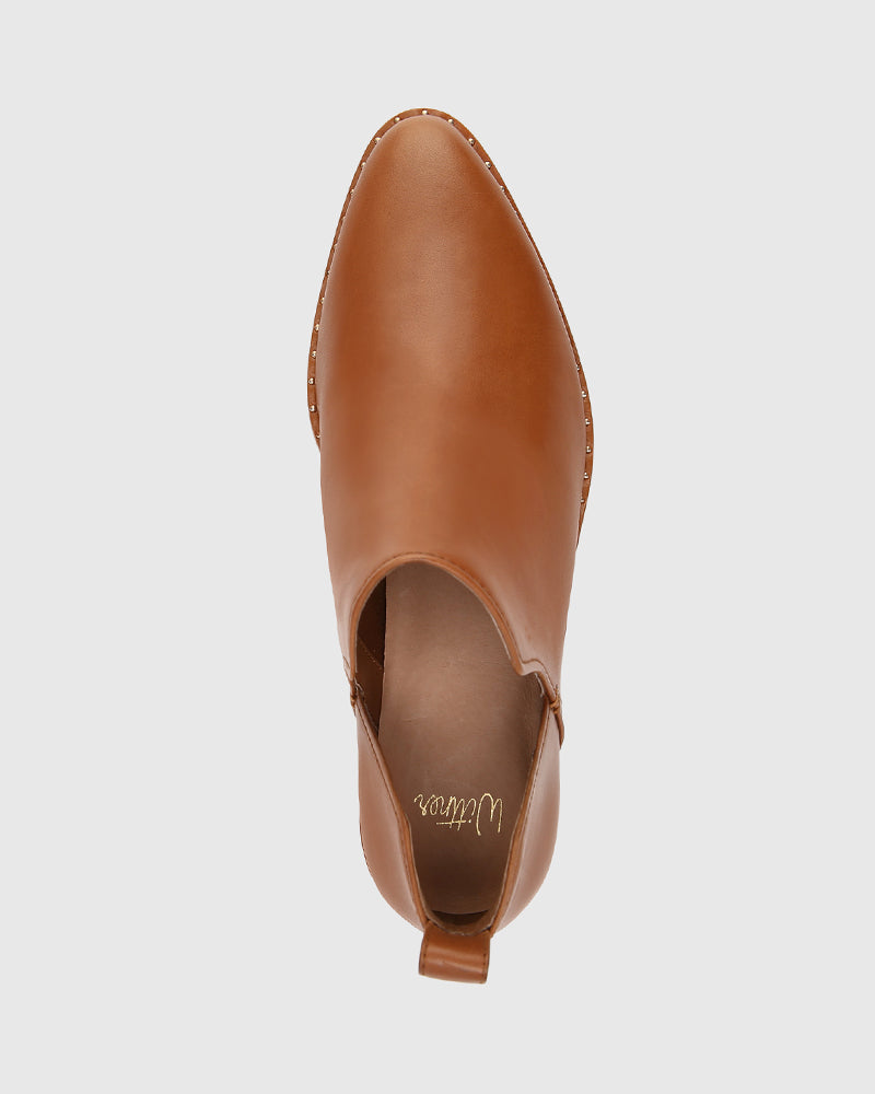 Jiya Ankle Boot Havana Tan Leather