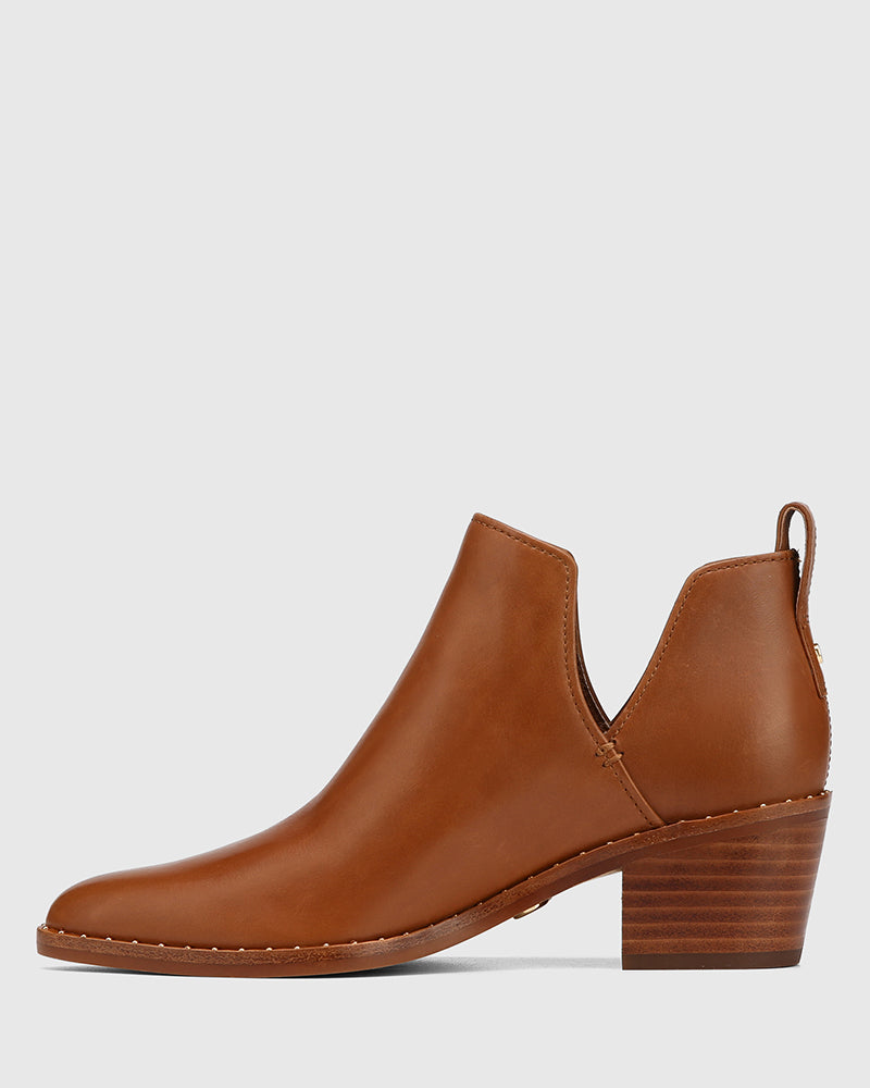Jiya Ankle Boot Havana Tan Leather