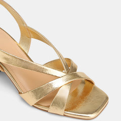 Josie Mid Sandals Gold Leather