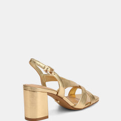 Josie Mid Sandals Gold Leather