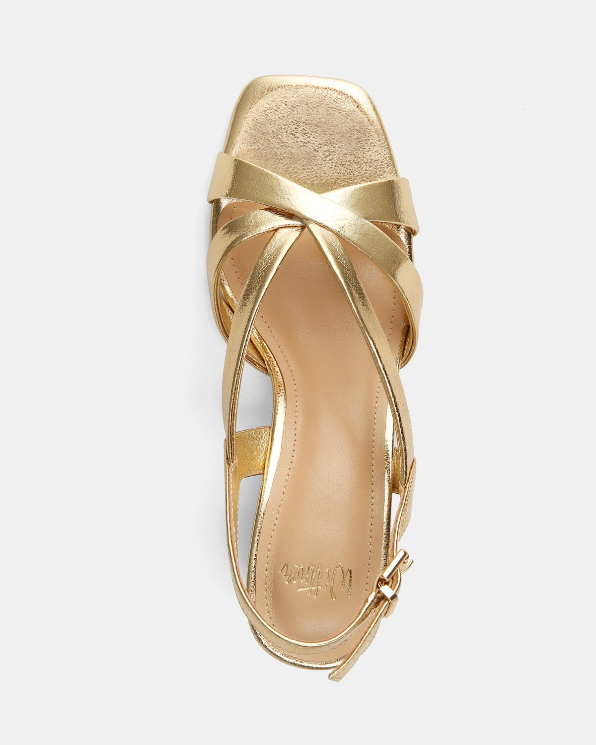 Josie Mid Sandals Gold Leather