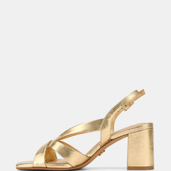 Josie Mid Sandals Gold Leather