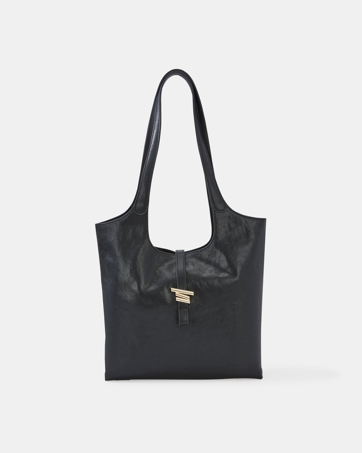 June Shoulder Bag Black Leather