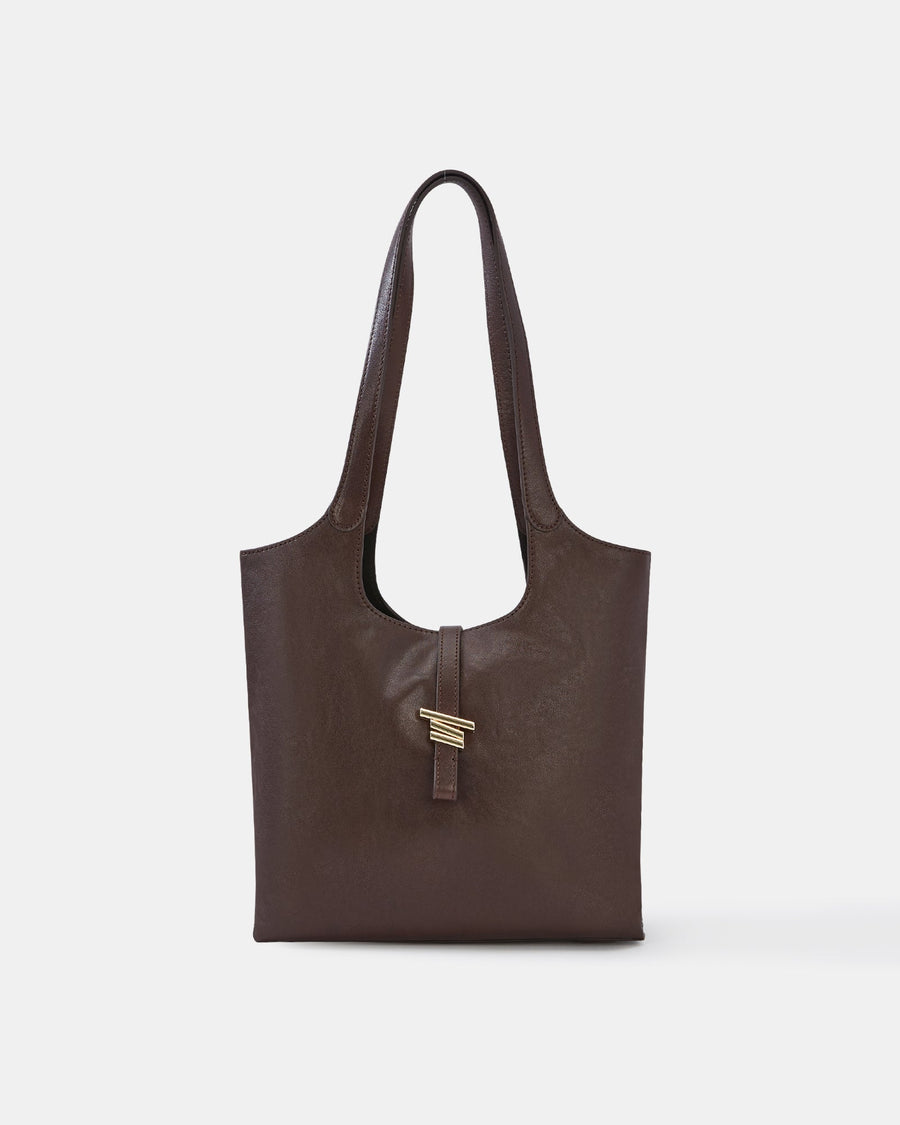 June Shoulder Bag Brown Leather