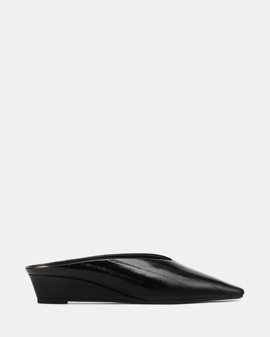 Kayce Wedges Black Leather