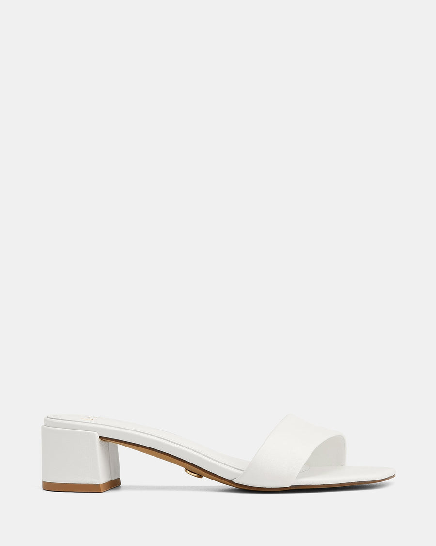 Kylo Low Sandals White Leather