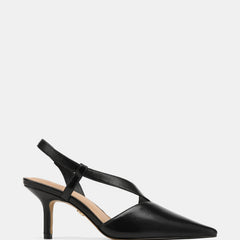 Lannie Mid Heels Black Leather