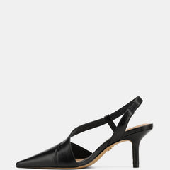 Lannie Mid Heels Black Leather
