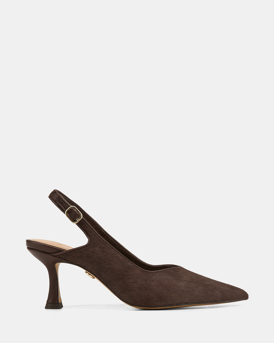 Lilly Mid Heels Chocolate Leather