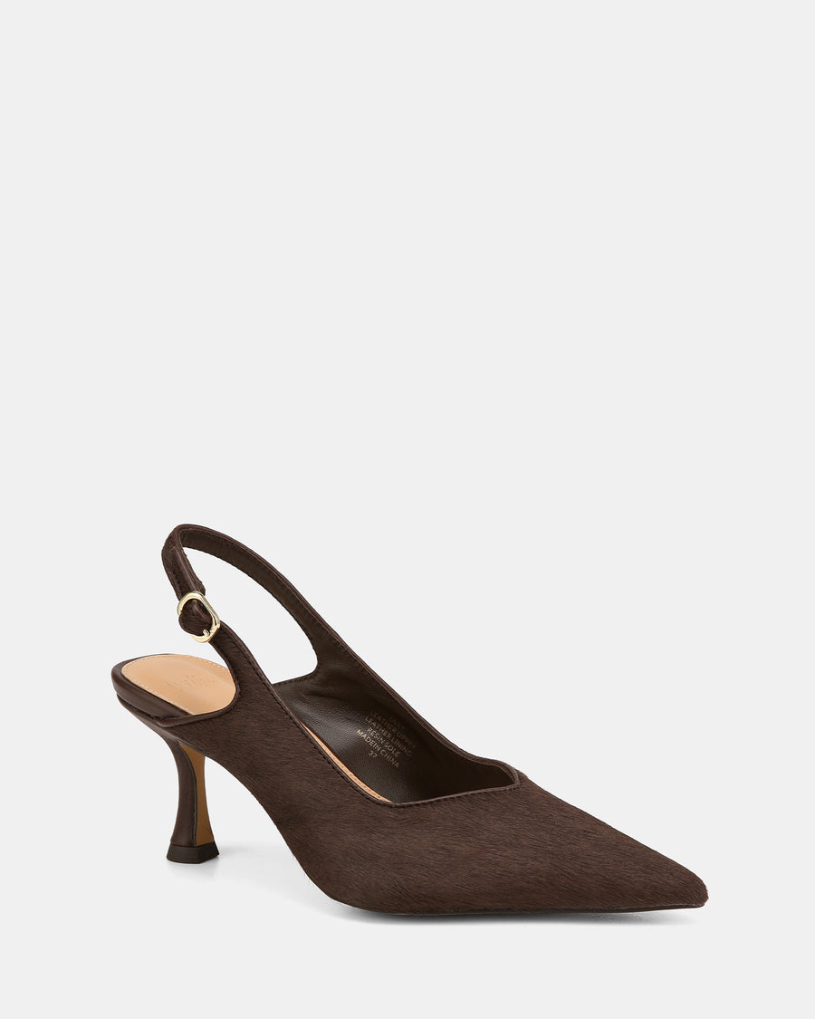 Lilly Mid Heels Chocolate Leather