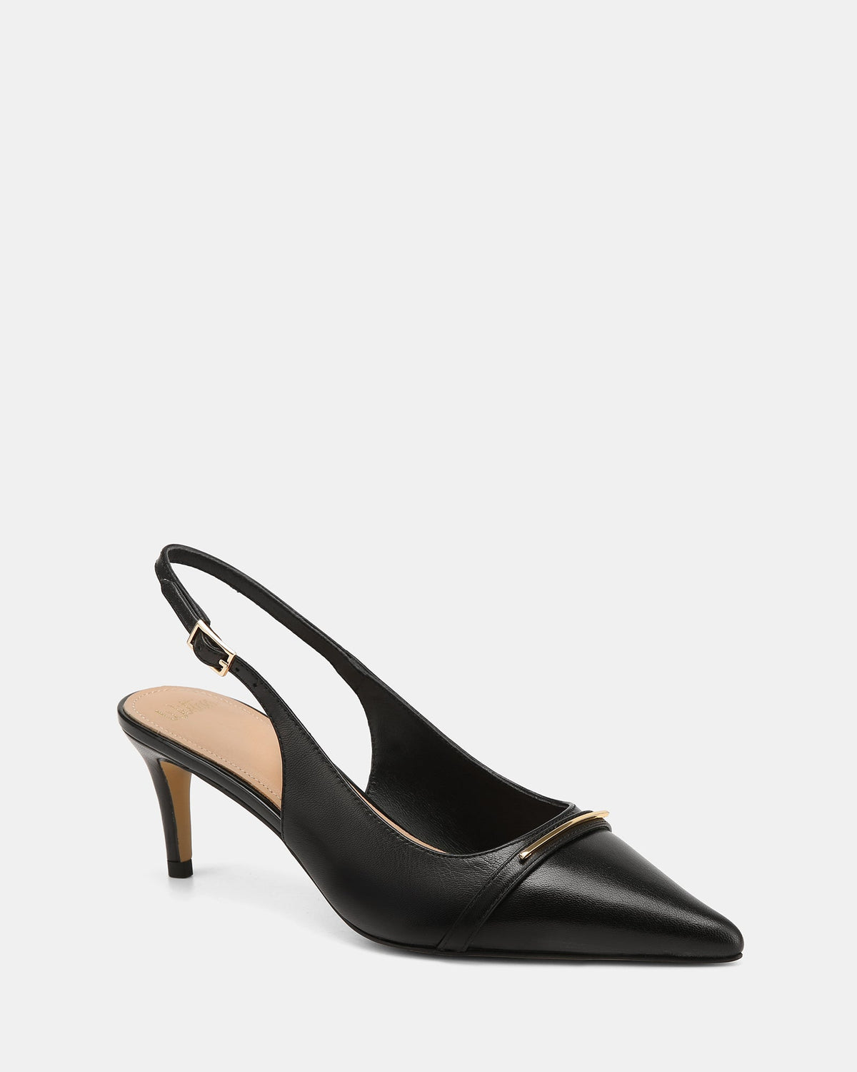 Luca Mid Heels Black Leather