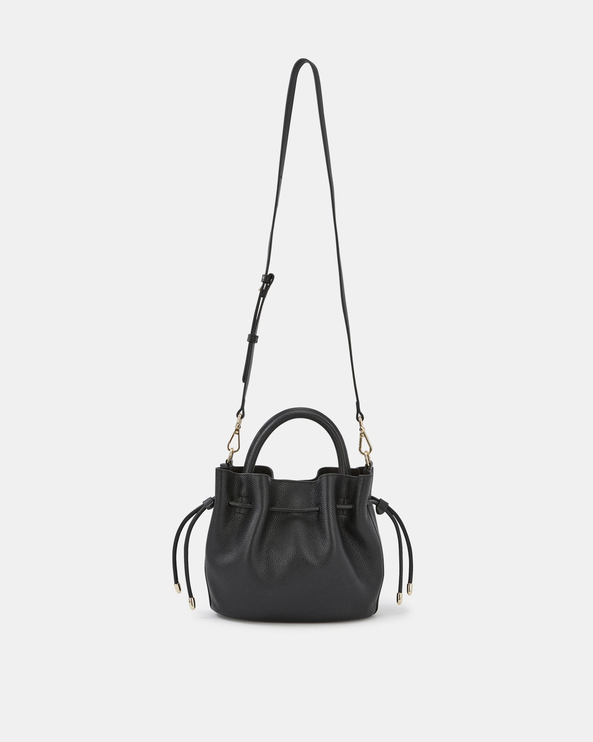 Lea Cross Body Bag Black Leather