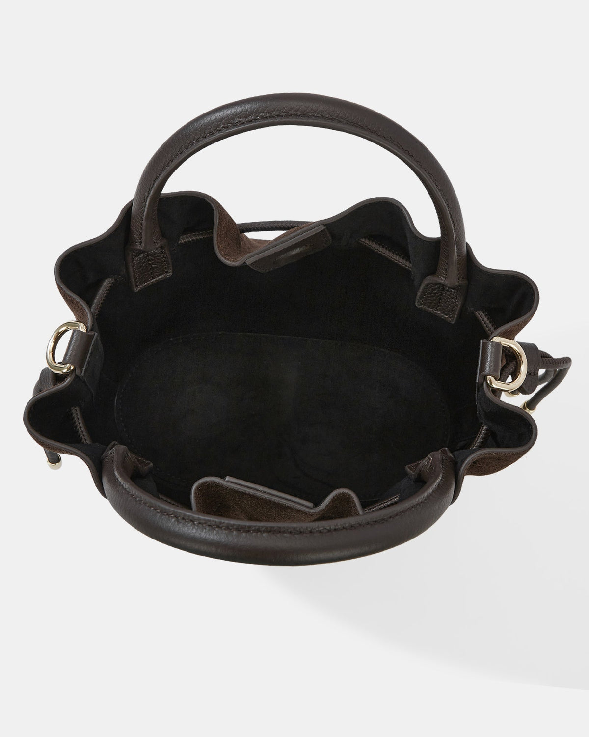 Lea Cross Body Bag Espresso Suede/Leather
