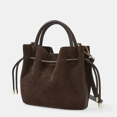 Lea Cross Body Bag Espresso Suede/Leather