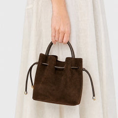 Lea Cross Body Bag Espresso Suede/Leather
