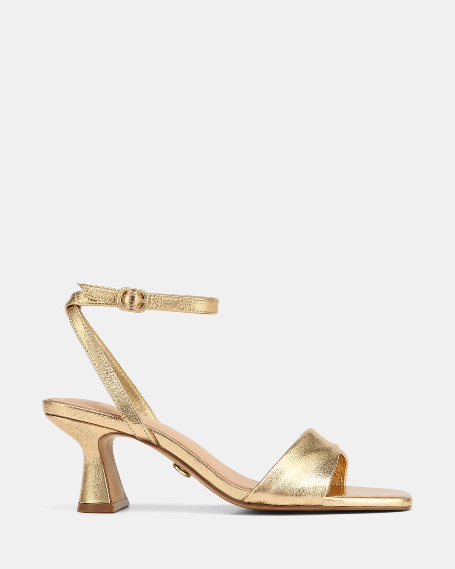 Martina Mid Sandals Gold Metallic Leather