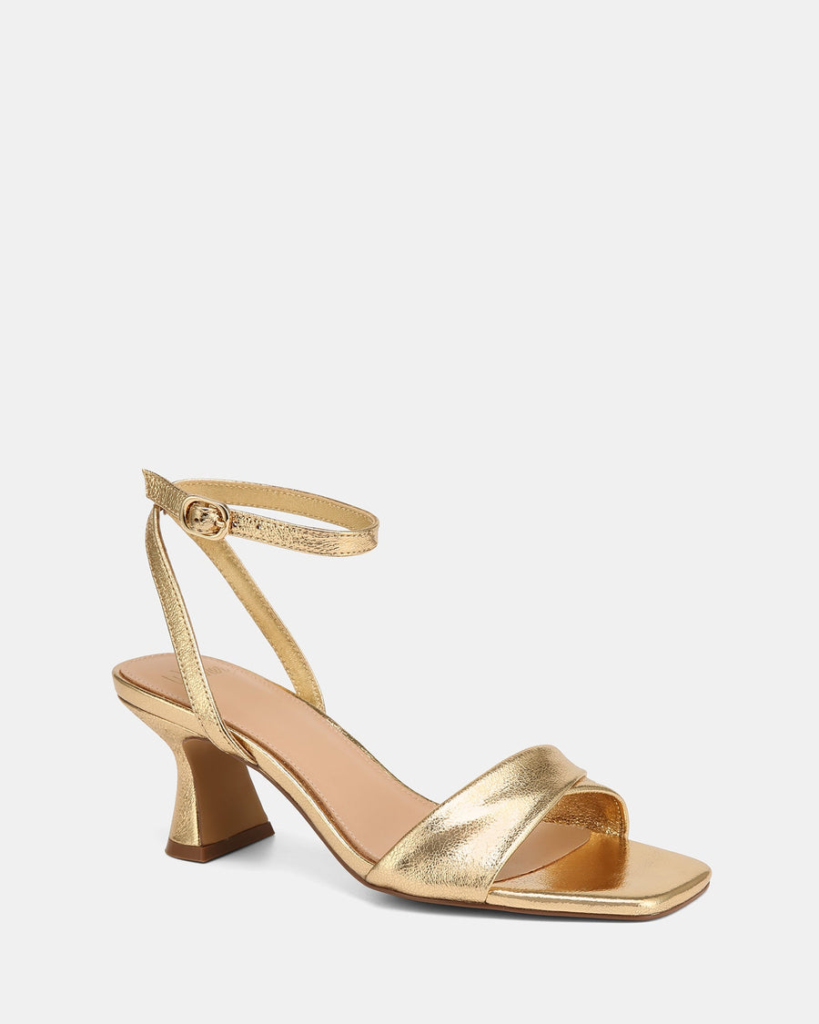 Martina Mid Sandals Gold Metallic Leather