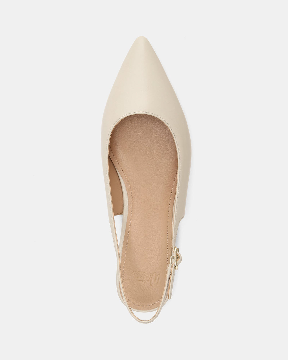 Mary Dress Flats Ivory Leather