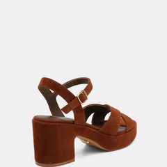 Monroe Mid Heels Chestnut Suede