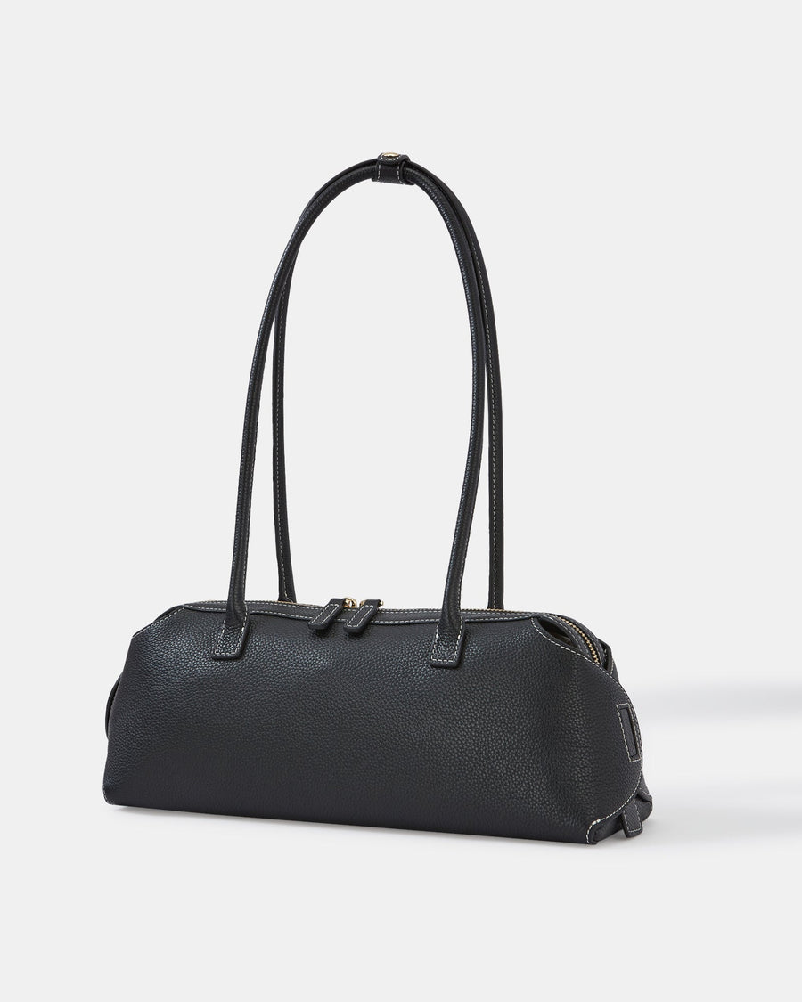 Niko Shoulder Bag Black Leather