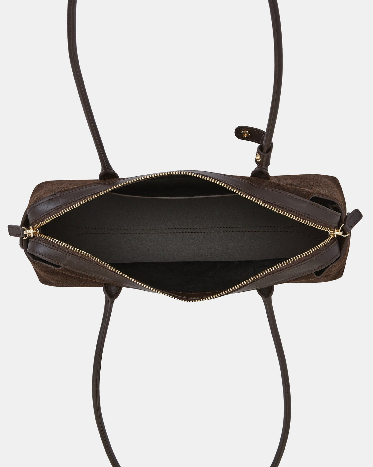 Niko Shoulder Bag Espresso Suede/Leather